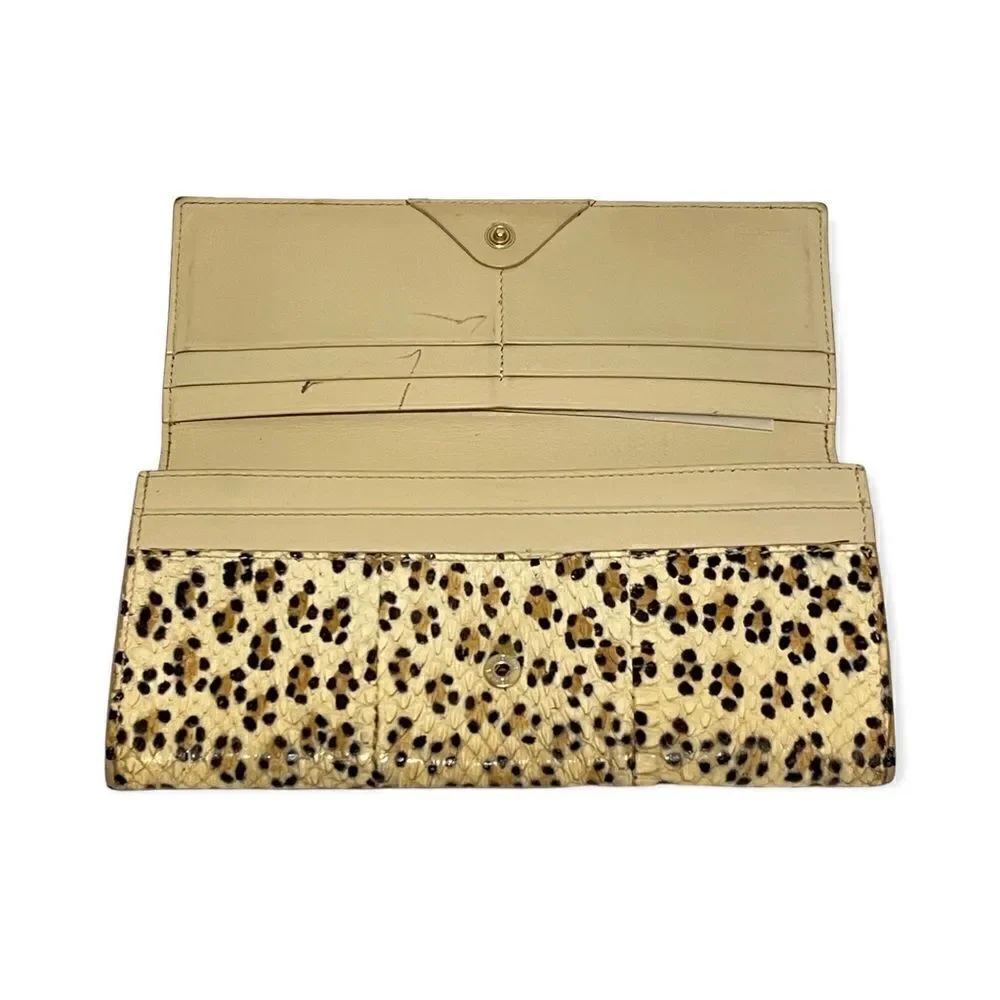Vintage Fendi Python with Leopard Print Long Wallet - Picture 11 of 15